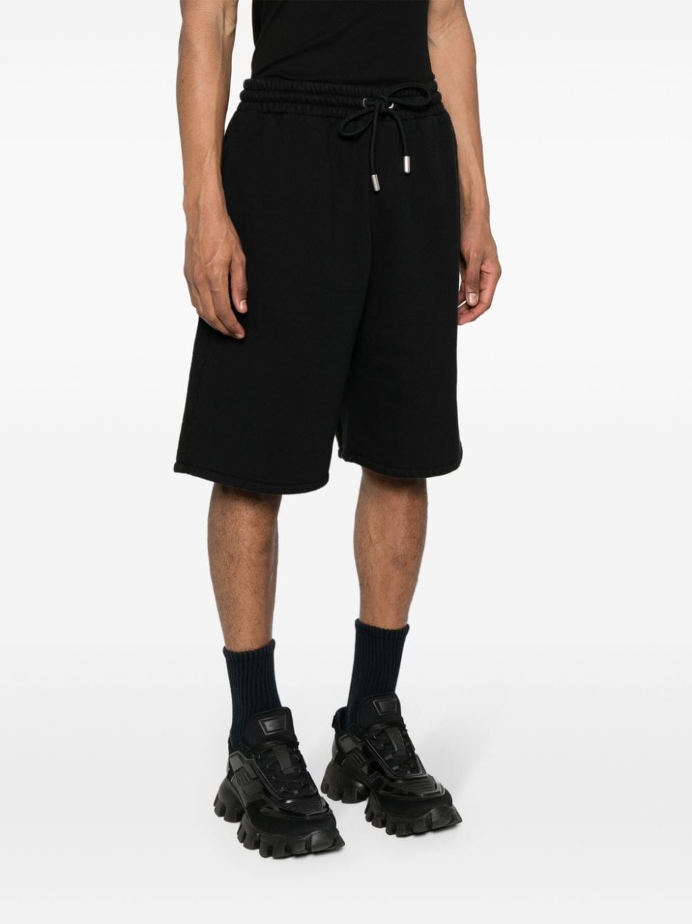 Diag-stripe cotton shorts - 4