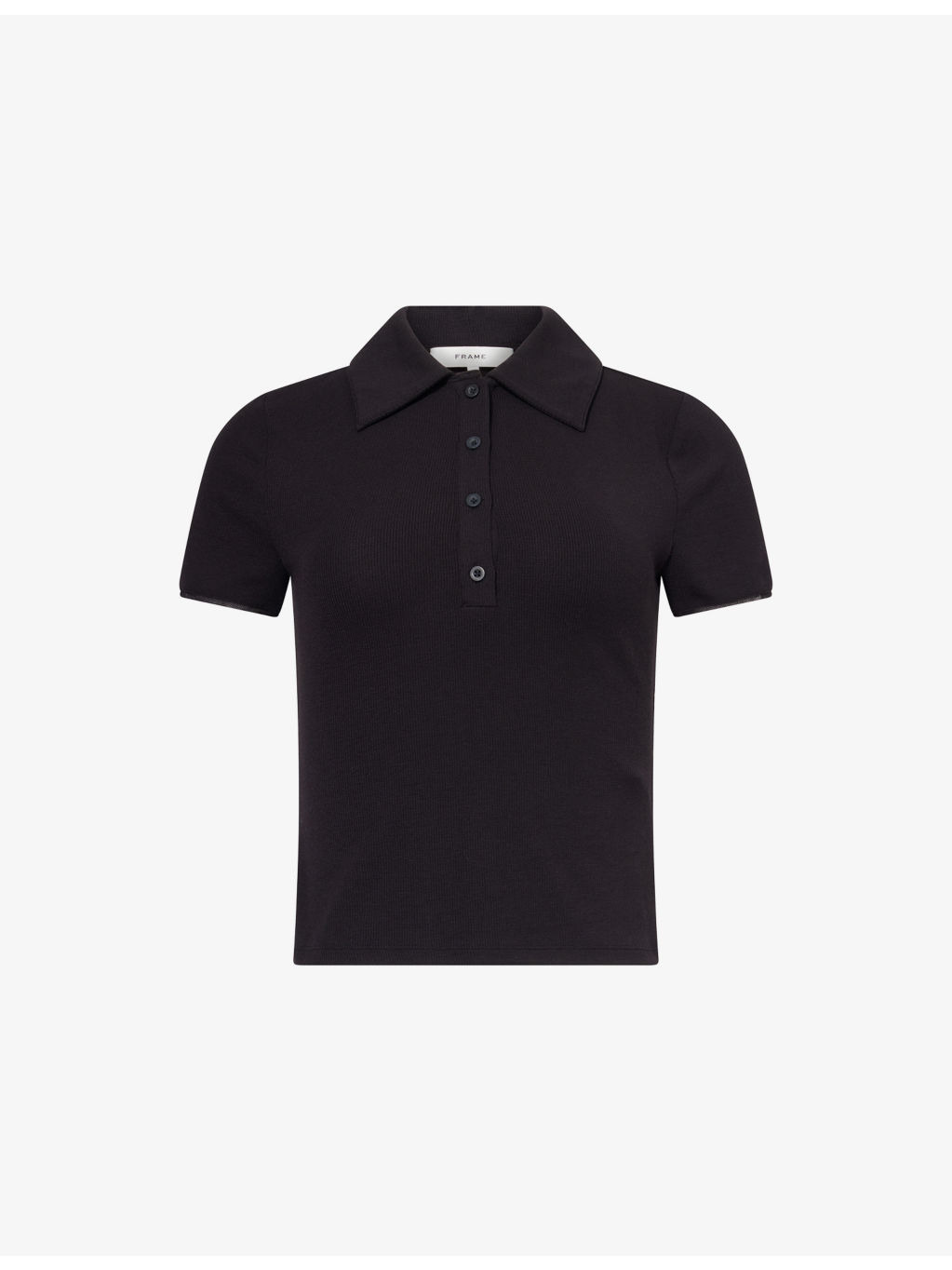 The Mesh Trim Knitted Polo Top - 1