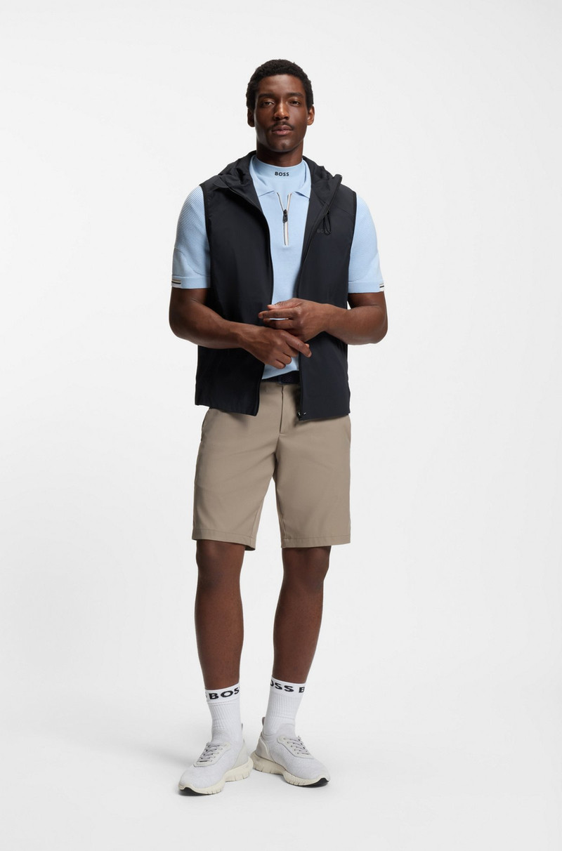 BOSS WATER-REPELLENT HOODED GILET WITH MICRO-WAFFLE STRUCTURE outlook