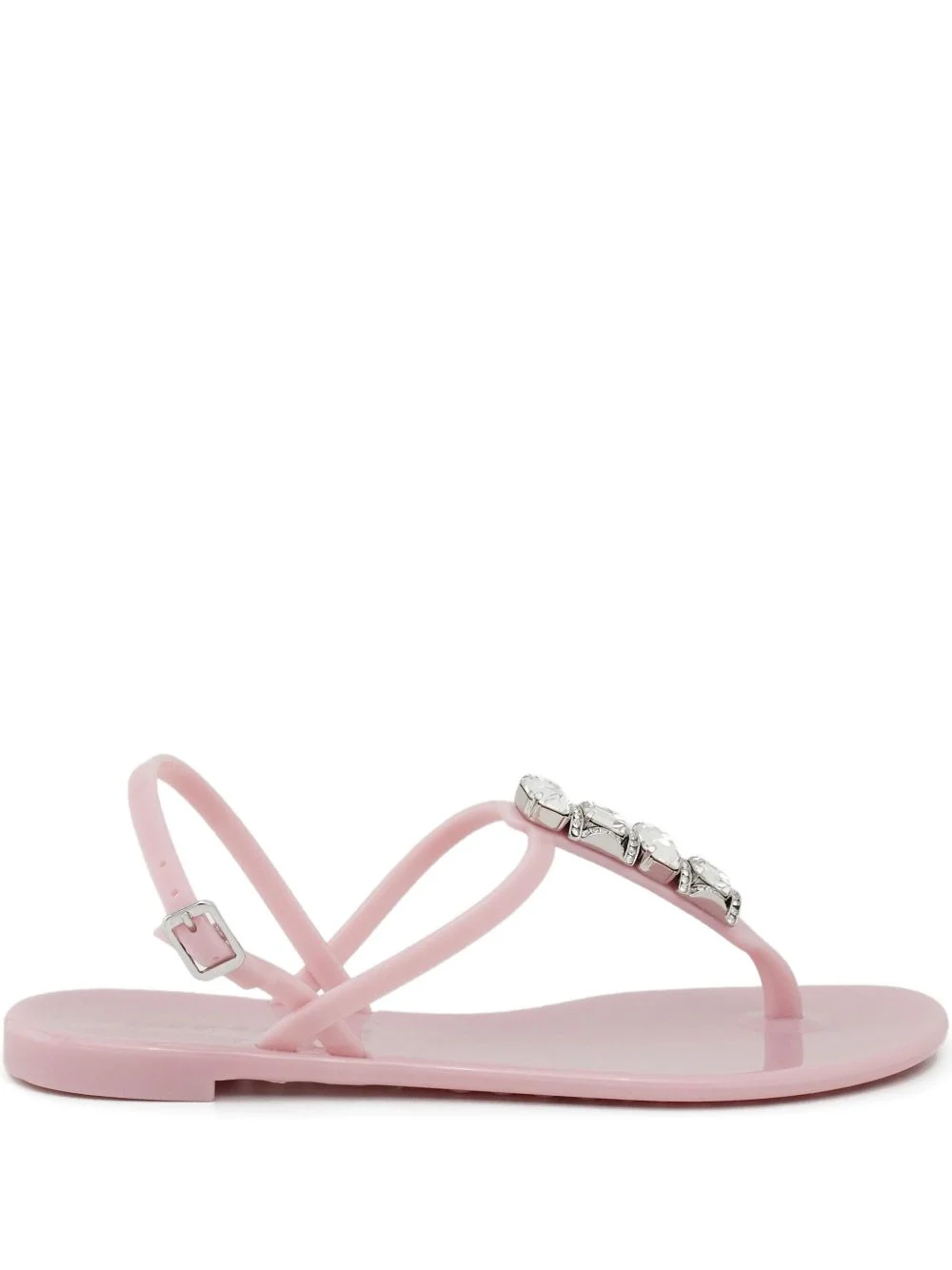 crystal thong sandals - 1