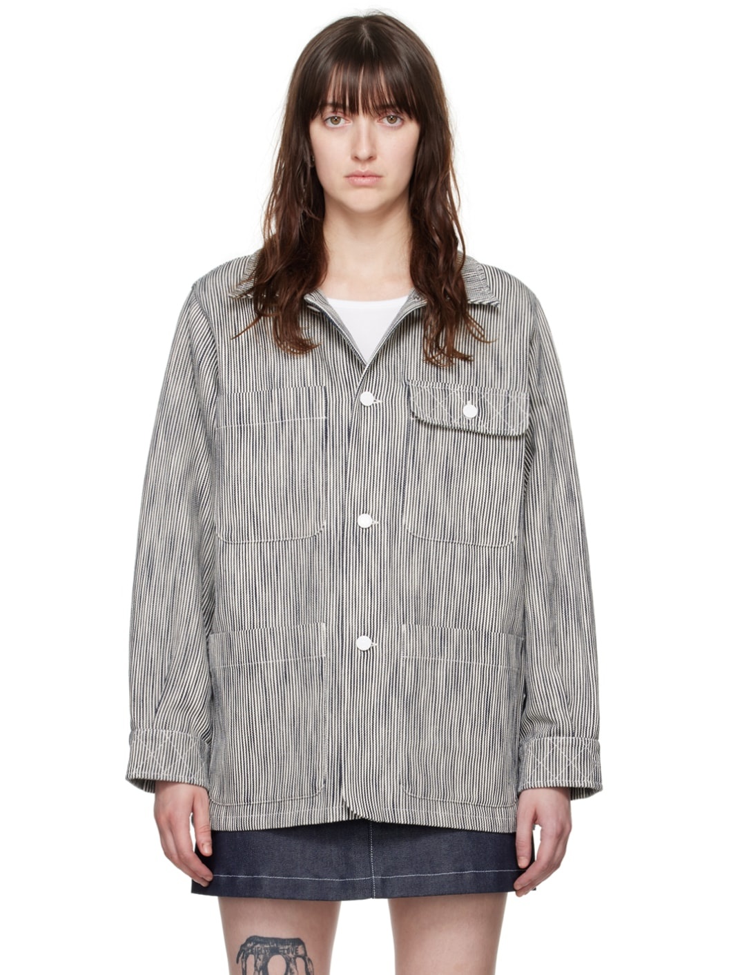 Navy & White Katie Holmes Edition Emma Jacket - 1