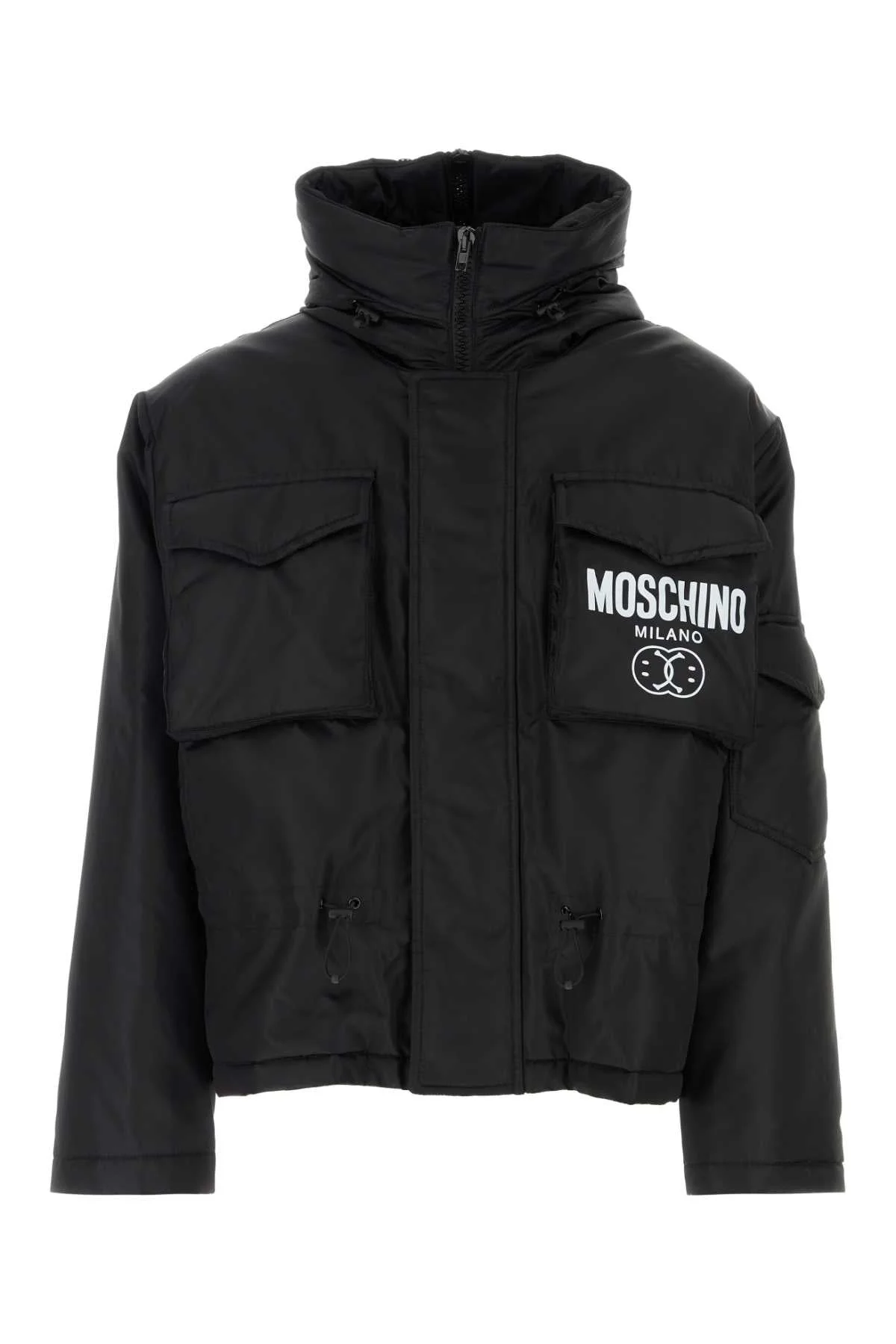 Moschino Men Black Nylon Padded Jacket - 1