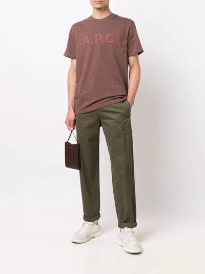 A.P.C. embroidered logo T-shirt outlook