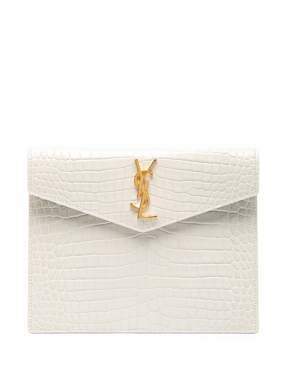 baby Uptown crocodile-effect clutch bag - 1