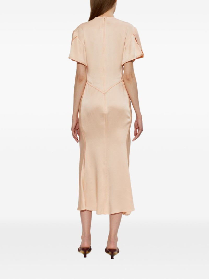 draped V-neck midi dress 3