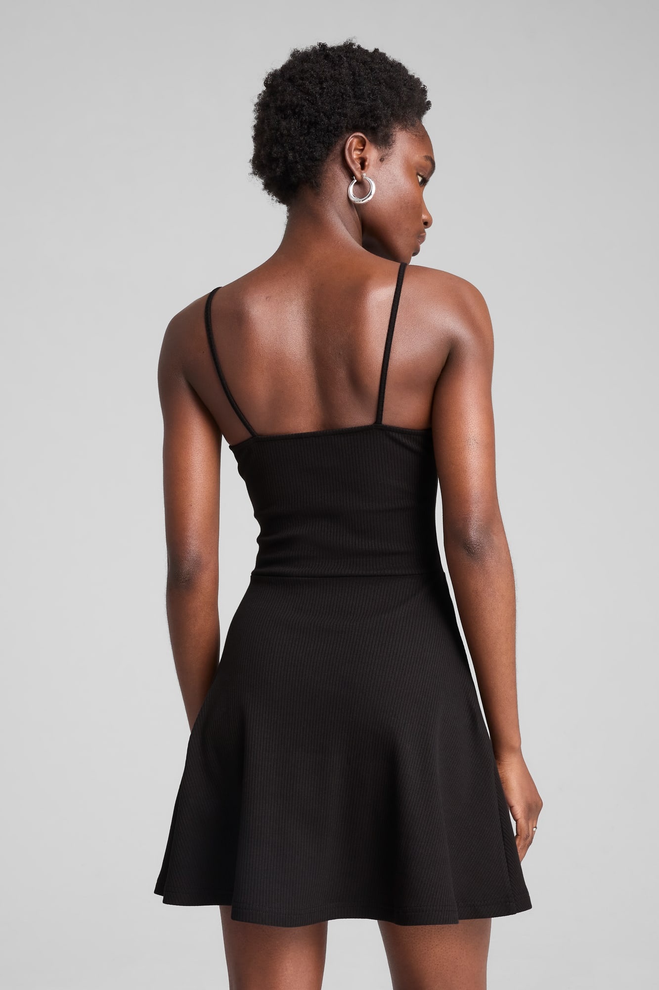 WARDROBE ESS Ribbed Flared Short Dress Women - 4