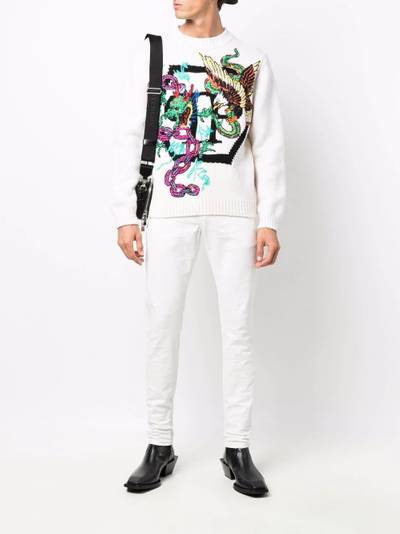 PHILIPP PLEIN patterned intarsia-knit jumper outlook