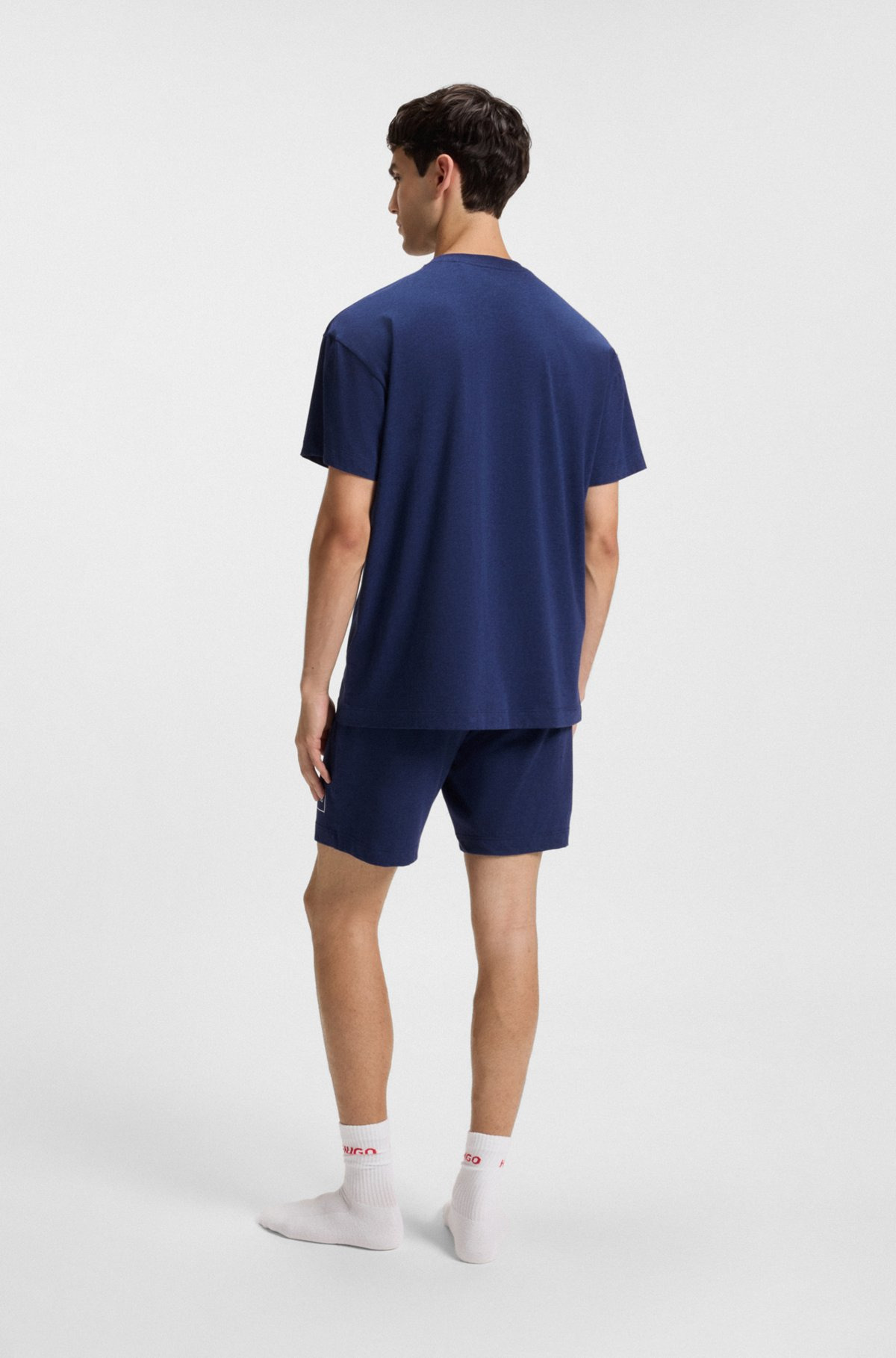 STRETCH-COTTON T-SHIRT WITH LOGO PRINT - 4