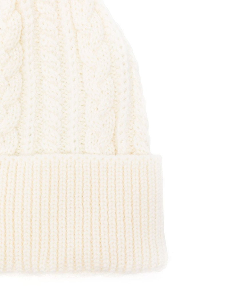 Canali cable-knit beanie hat outlook