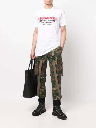 DSQUARED2 slogan logo-print T-shirt outlook