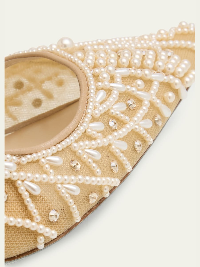 RENE CAOVILLA 80mm Embellished Net Tulle Pumps outlook