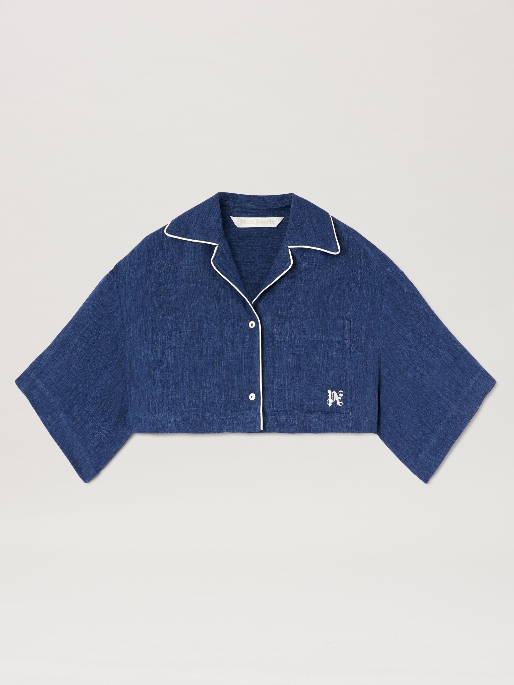 【期間限定】 Palm Angeles Monogram Linen Denim Crop トップス