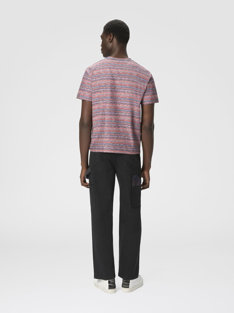 T-Shirt with Flame and Zigzag Pattern 3