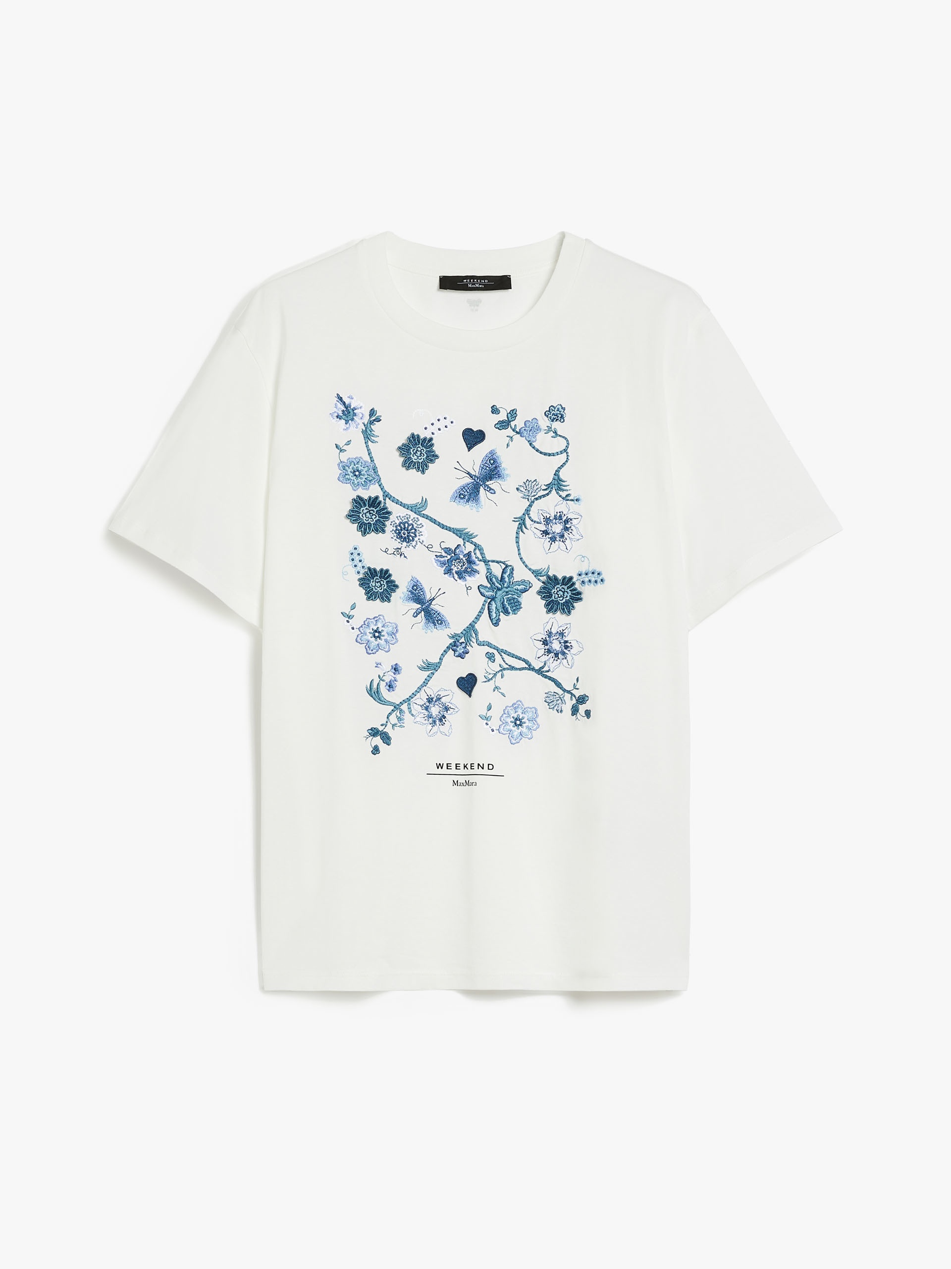 BARBANO Cotton T-shirt with embroidered lettering detail - 1