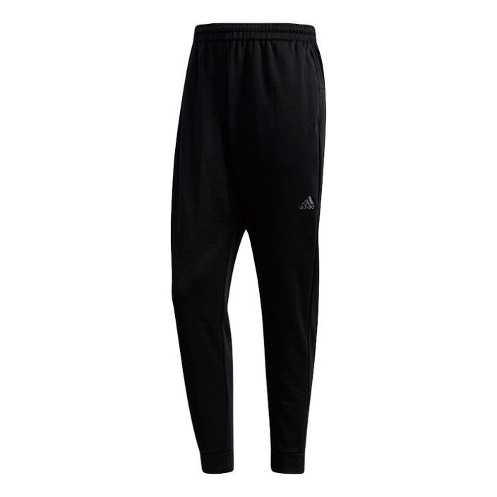 adidas Alphabet Printing Knit Bundle Feet Sports Pants Black FM5427 - 1