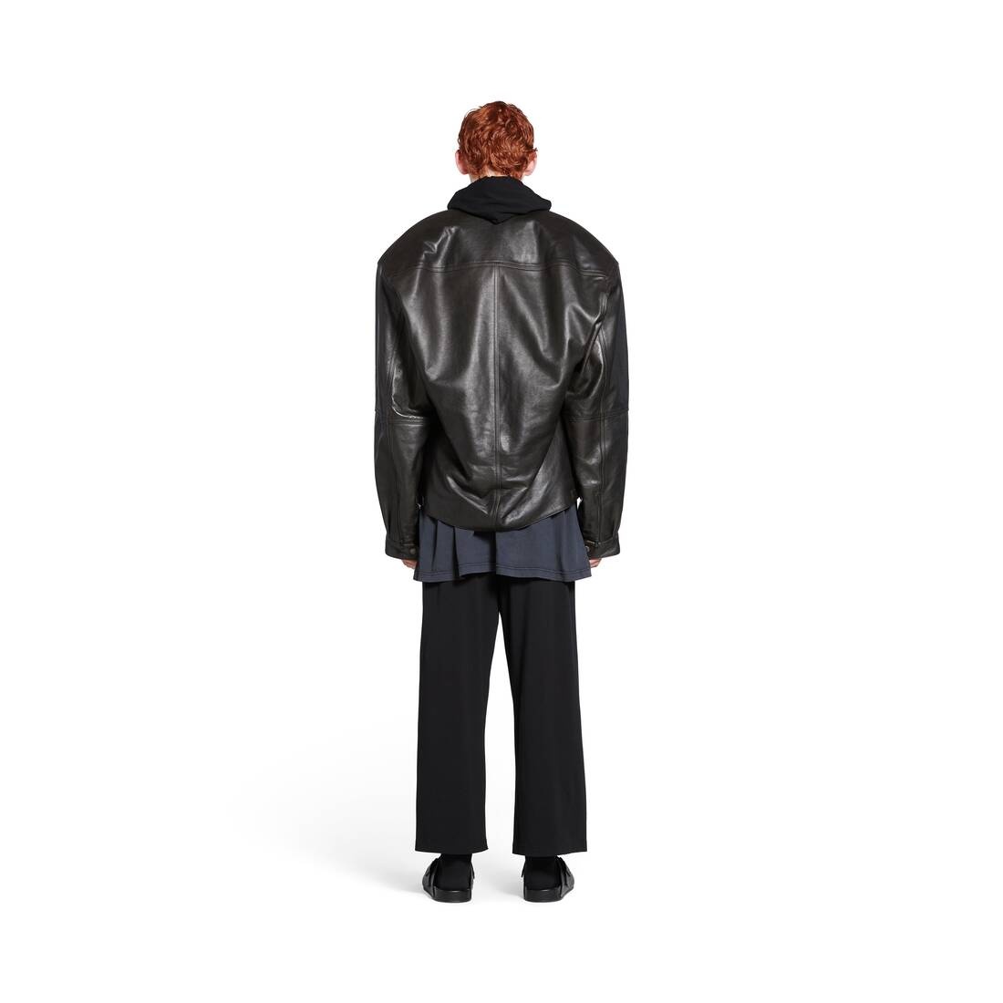 Men's Cocoon Kick Jacket in Black - 4