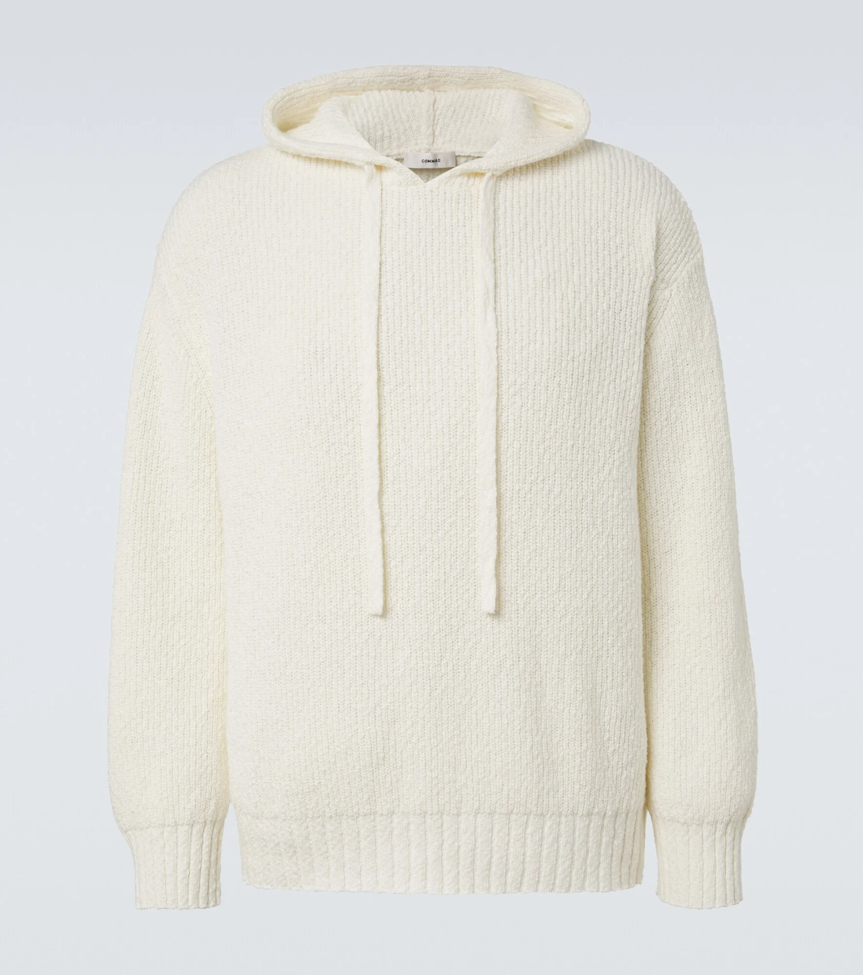 Knitted cotton hoodie - 1