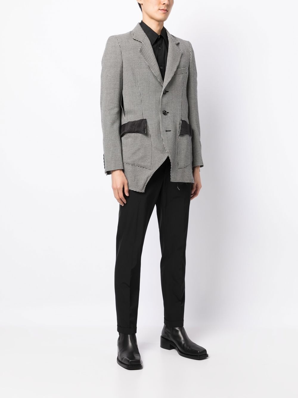 houndstooth layered blazer - 3