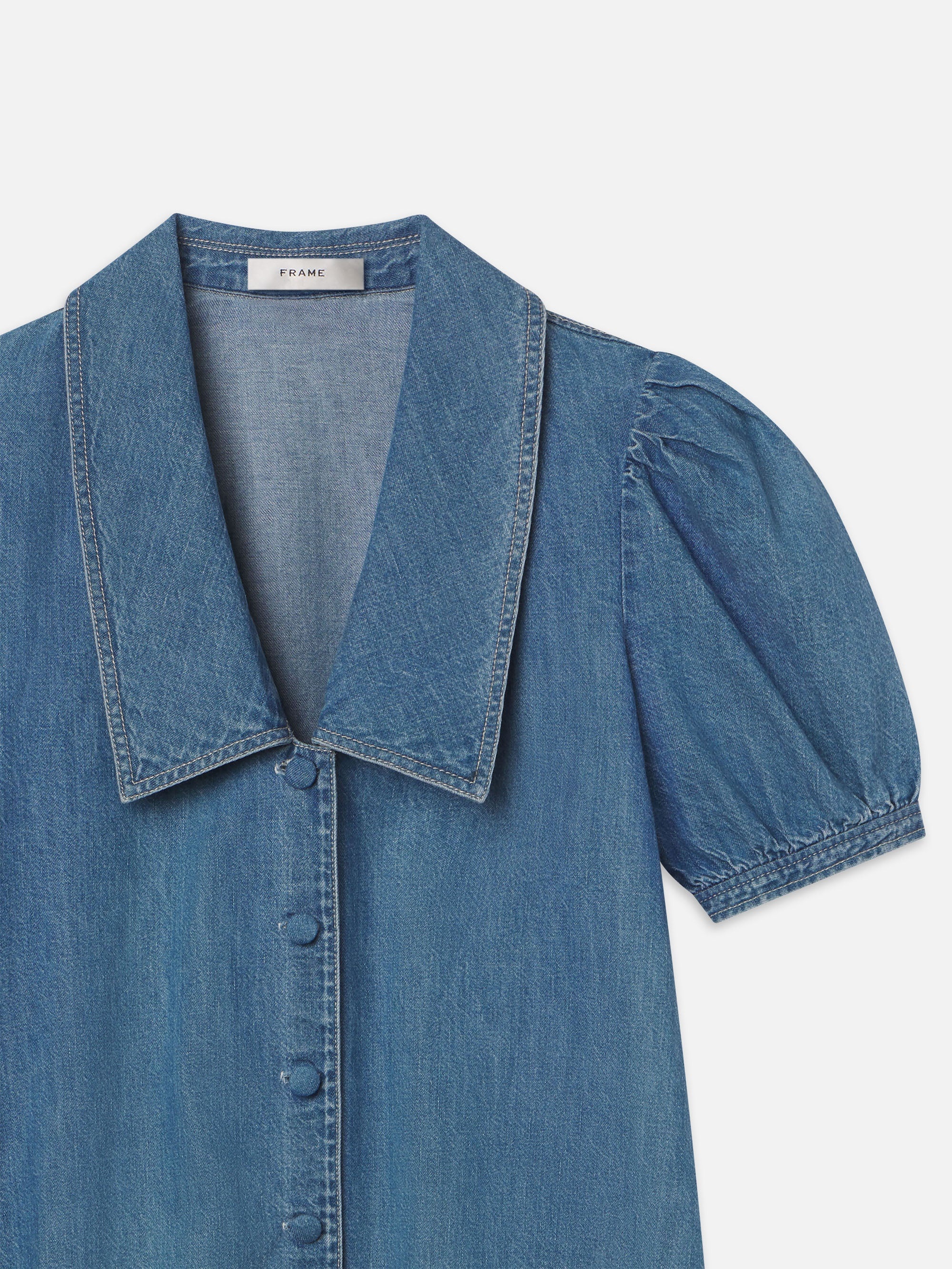 Denim Sailor Dress in Starlet - 3