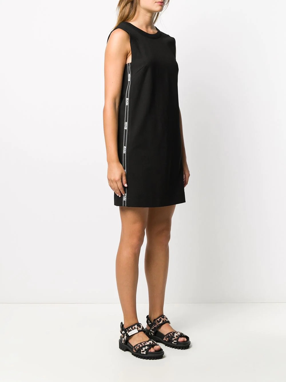 logo trim shift dress - 3