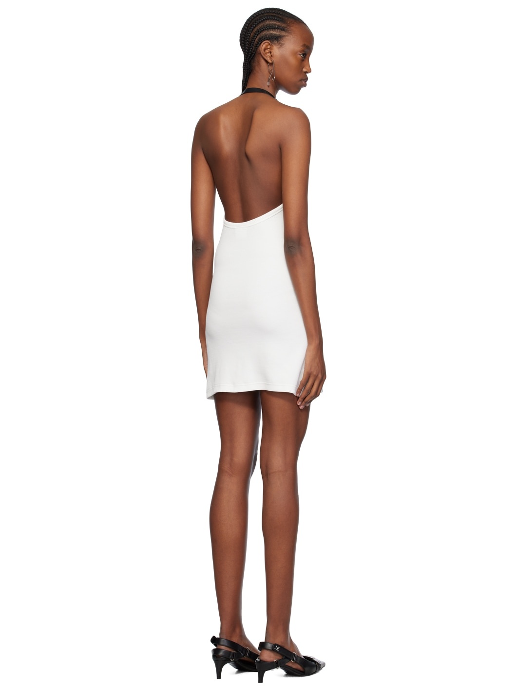 White Holistic Buckle 90's Minidress - 3