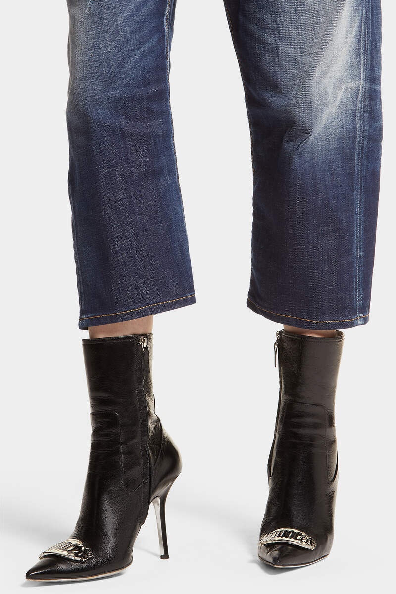 GOTHIC DSQUARED2 HEELED ANKLE BOOTS - 6