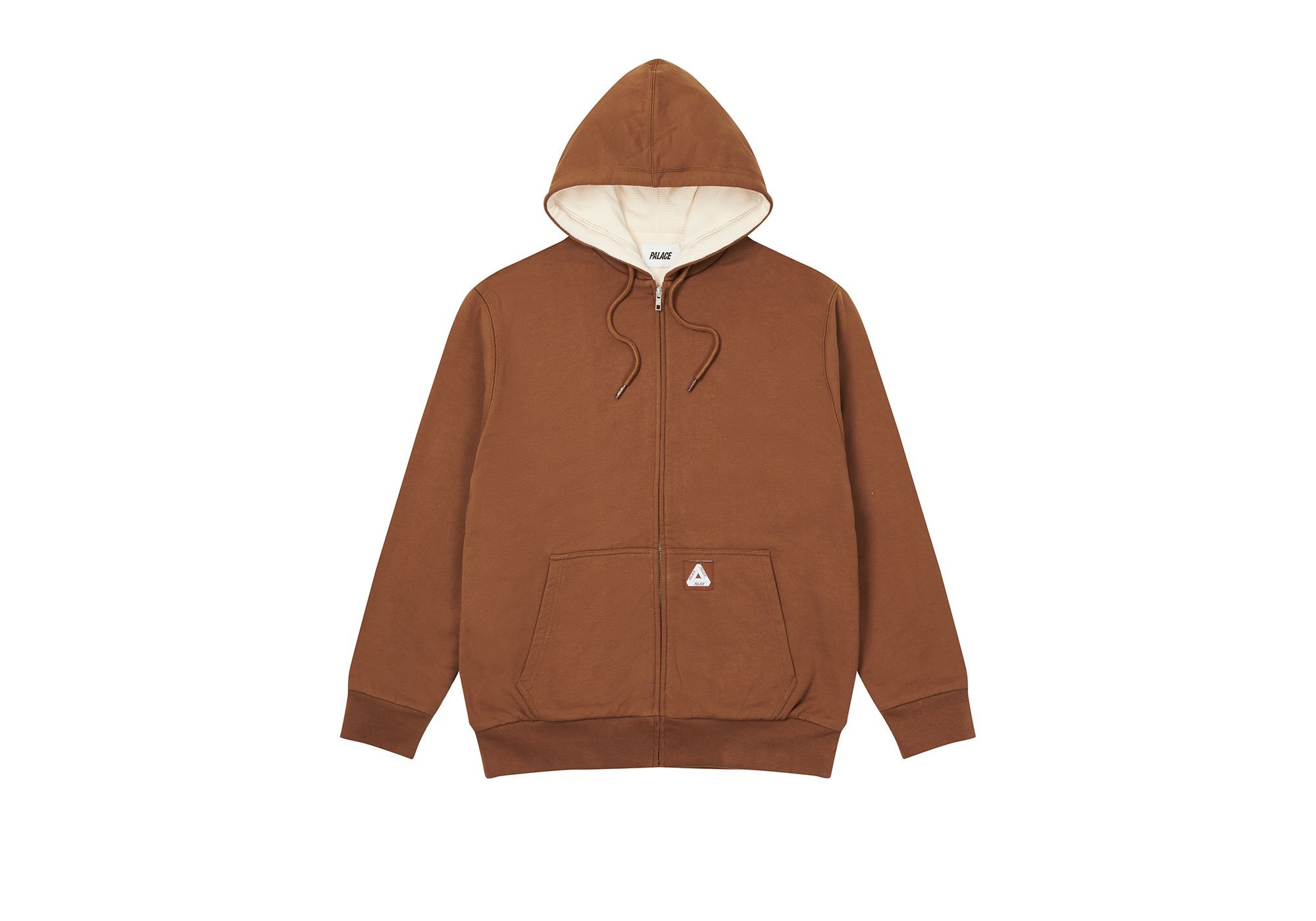 PATCH THERMAL ZIP HOOD BROWN - 1