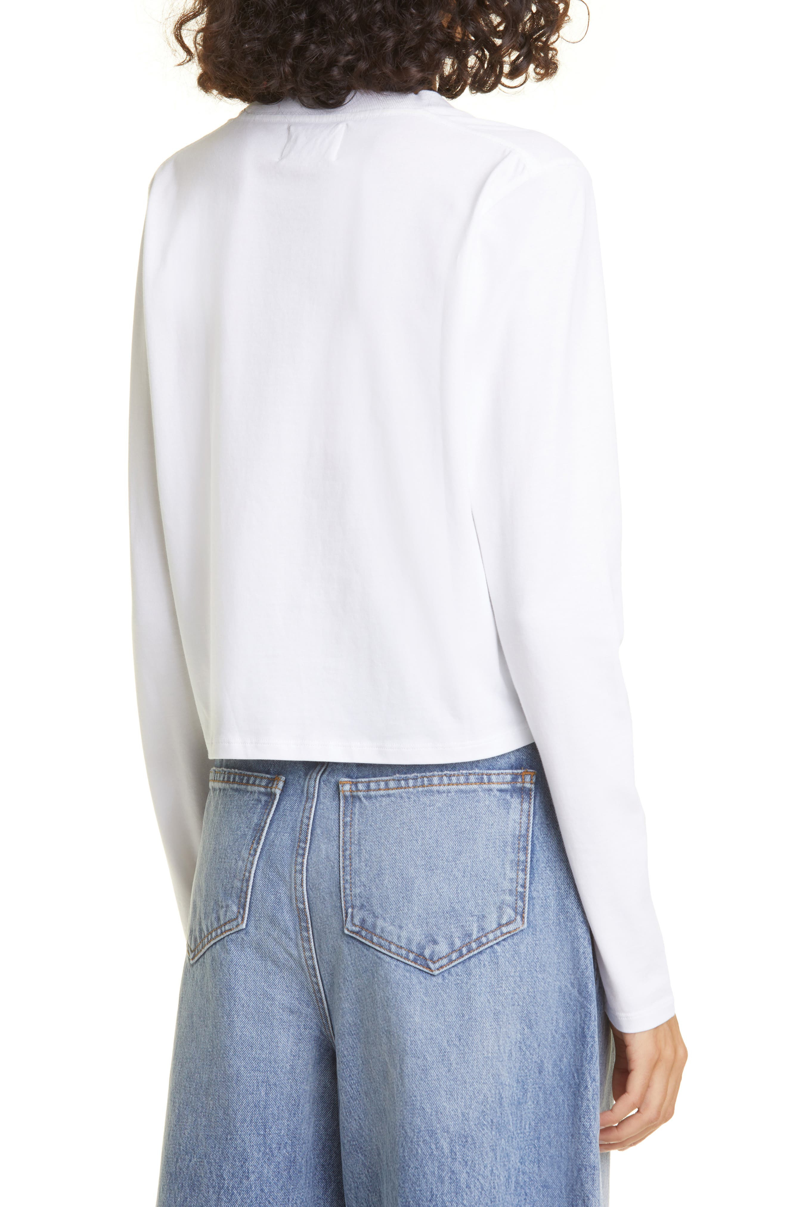 LOULOU DE SAISON Masal Long Sleeve Cotton T-Shirt in White at Nordstrom - 2