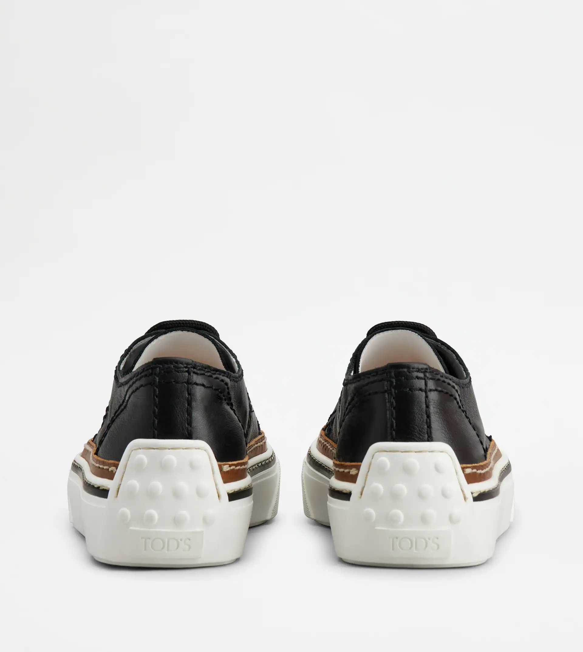 SNEAKERS IN LEATHER - BLACK - 2