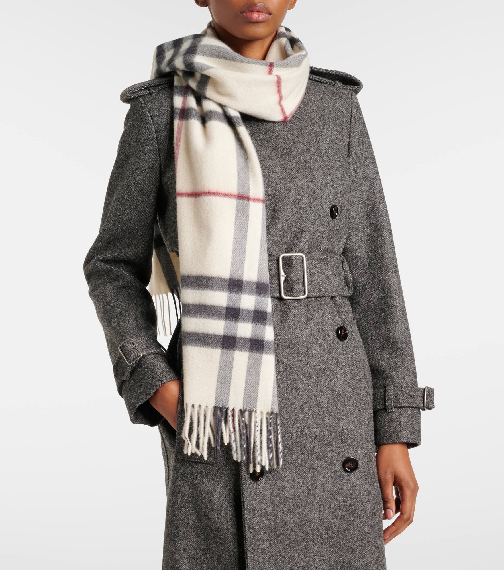 Giant Check cashmere scarf - 2