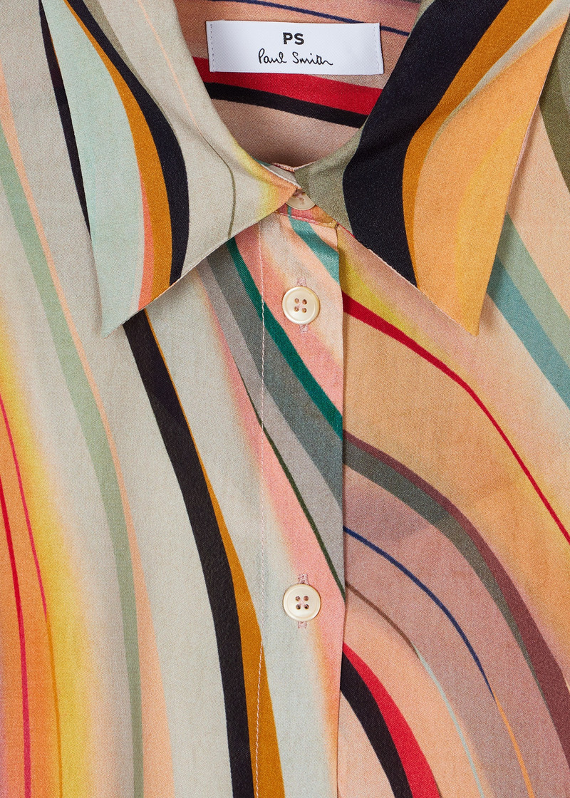 Paul Smith Women's Silk-Blend 'Swirl' Print Shirt Dress outlook