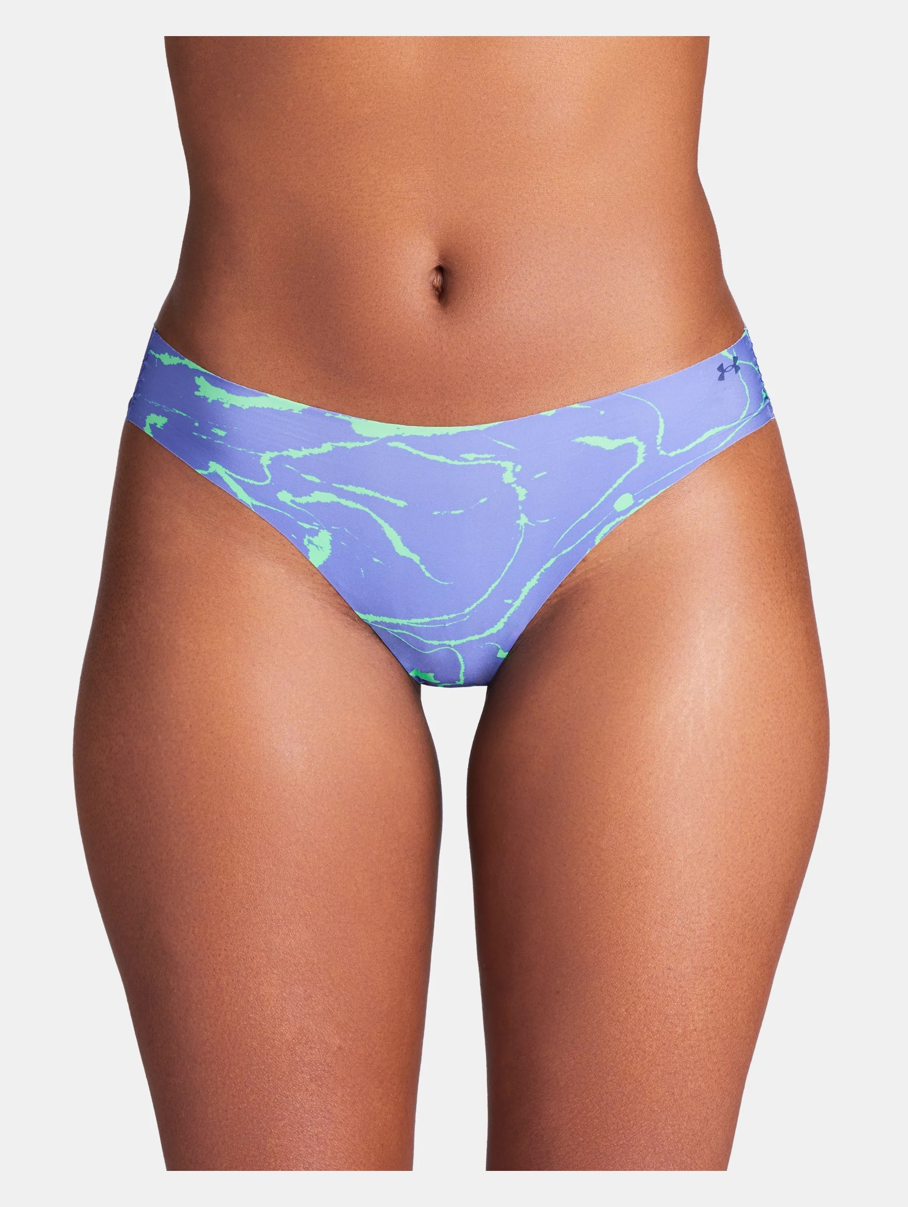 Women's UA Pure Stretch 3-Pack Printed No Show Thong - 1