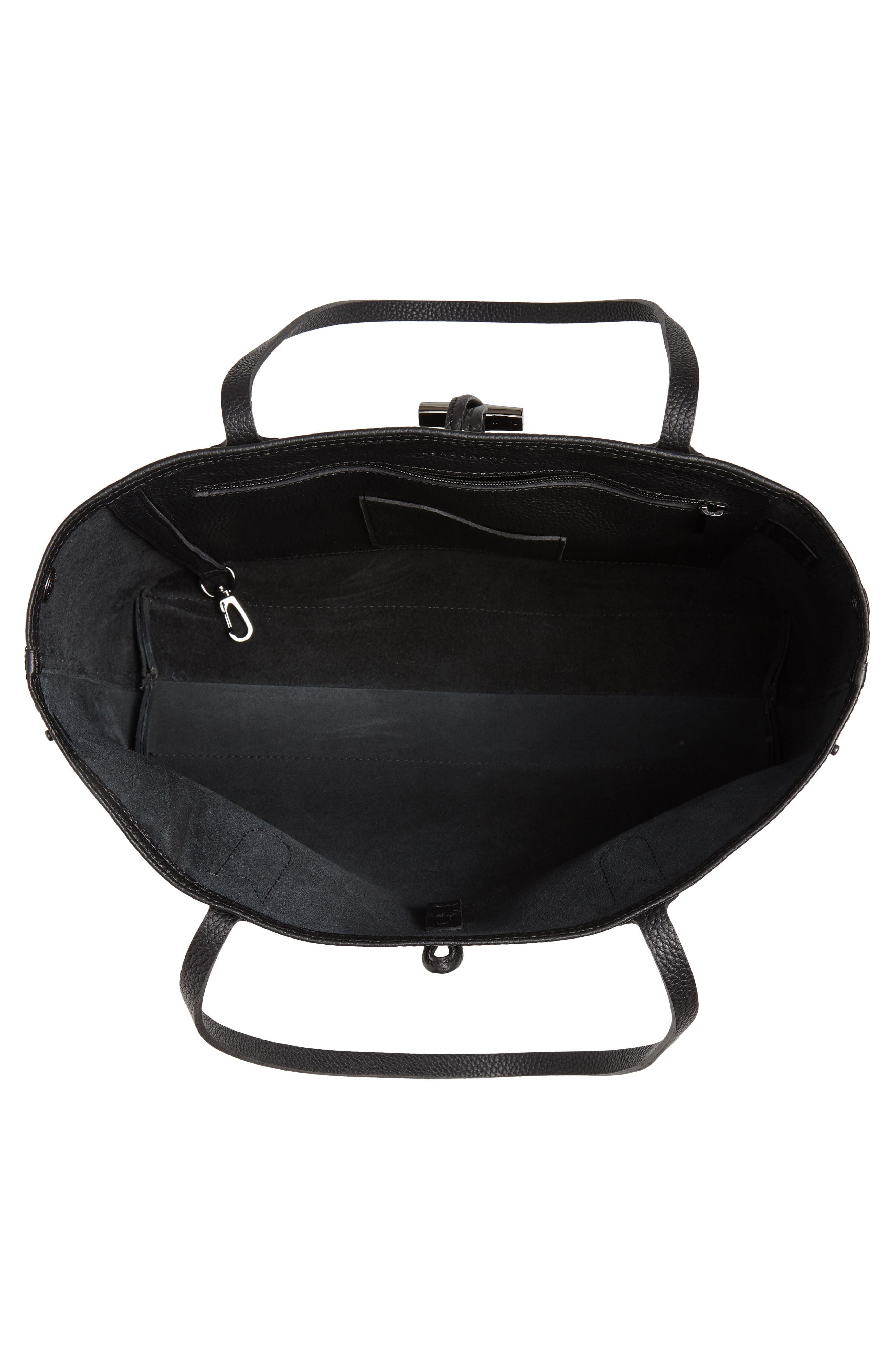Longchamp Roseau Essential Mid Leather Tote in Black at Nordstrom - 5