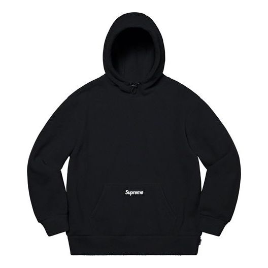 Supreme Polartec Hooded Sweatshirt 'Black White' SUP-FW20-314 - 1