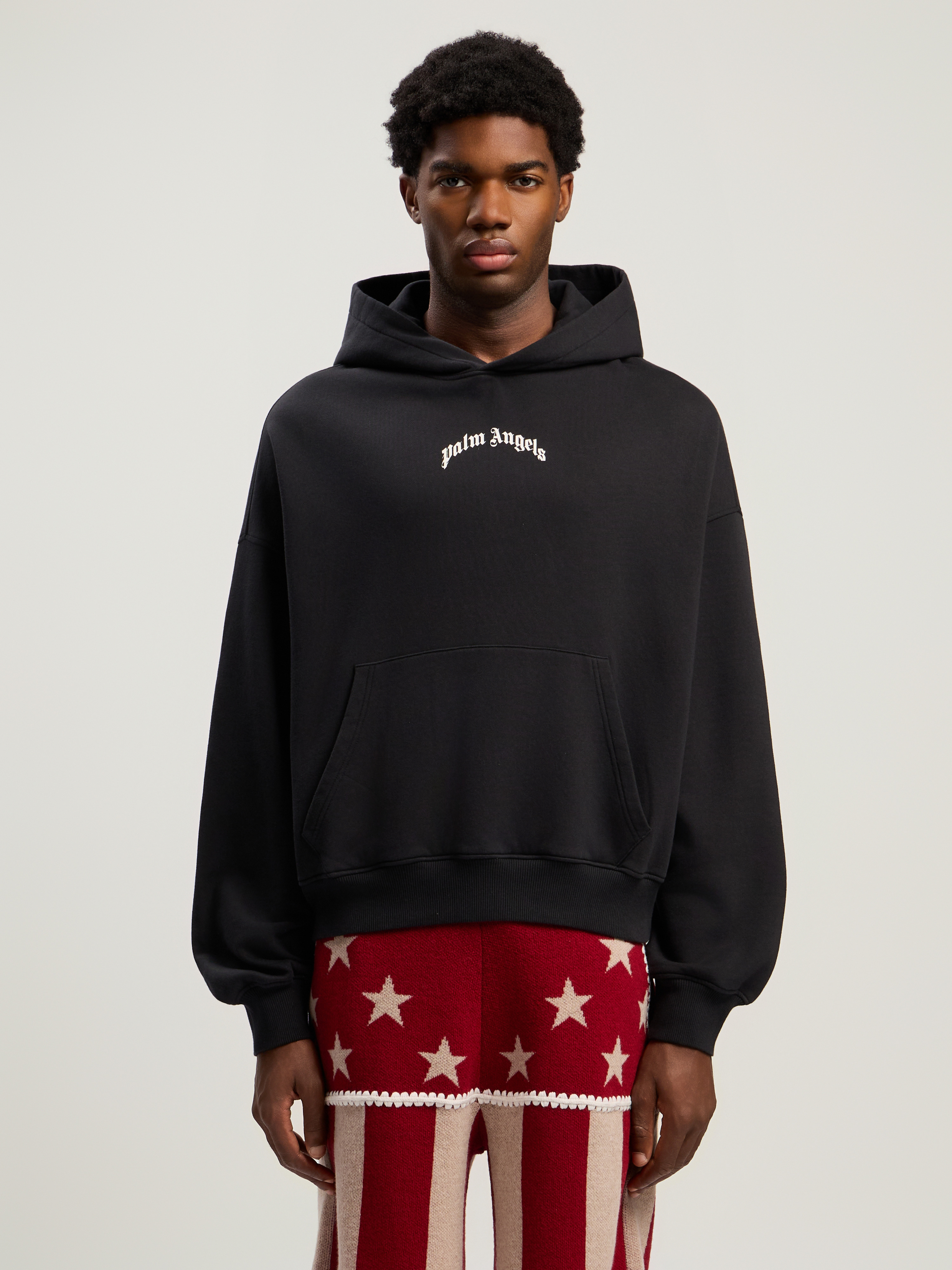 Curved Logo Loose Hoodie - 3