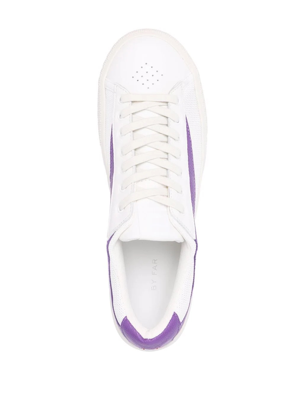 panelled lace-up sneakers - 4