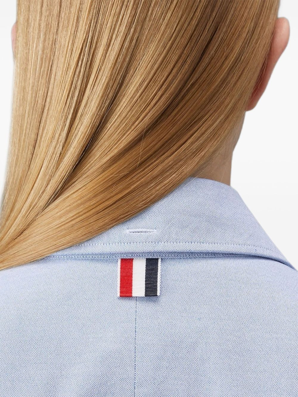 grosgrain-trimmed spread-collar shirt - 5