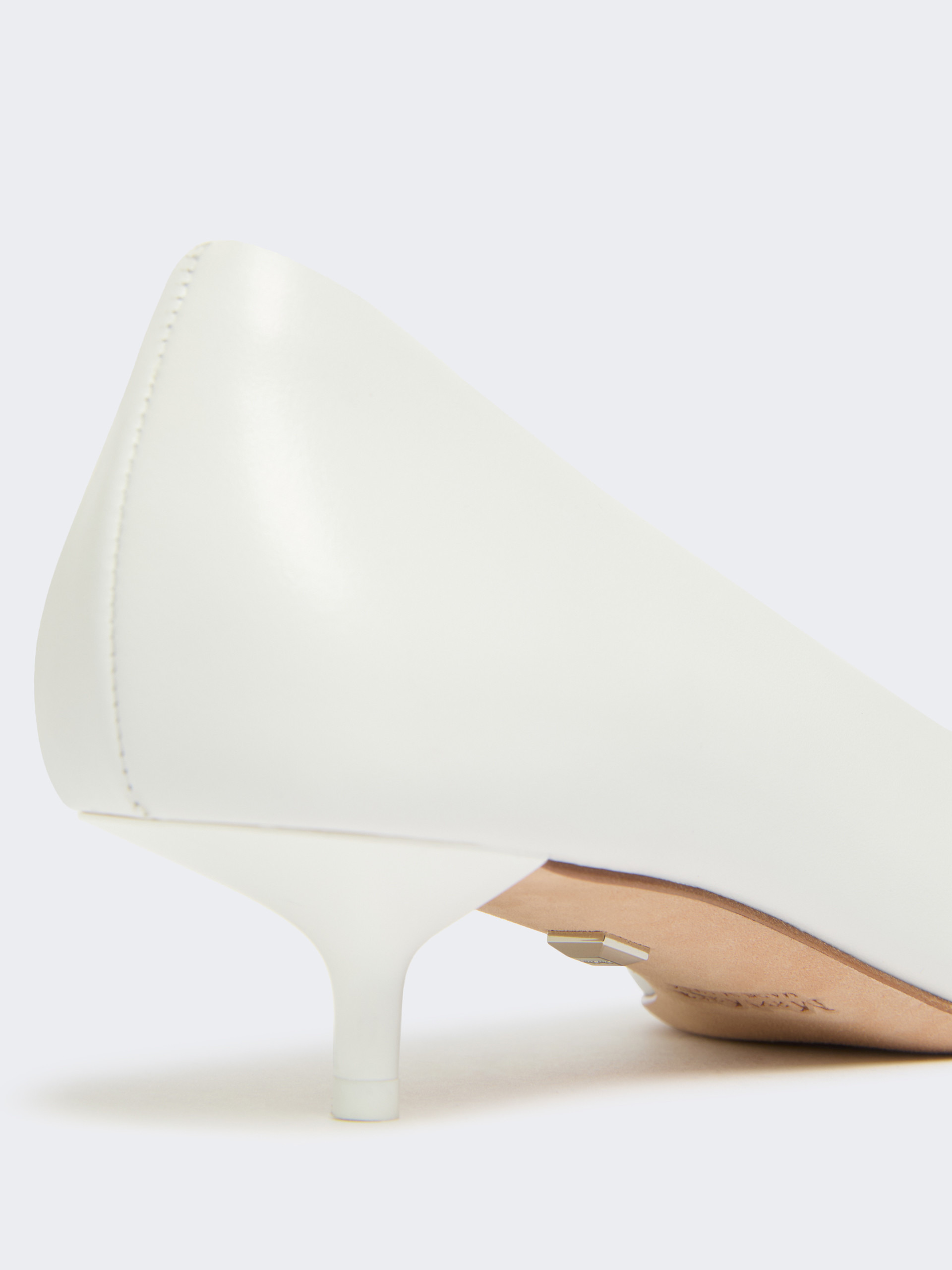 KITTENPUMP Kitten-heel leather court shoes - 5