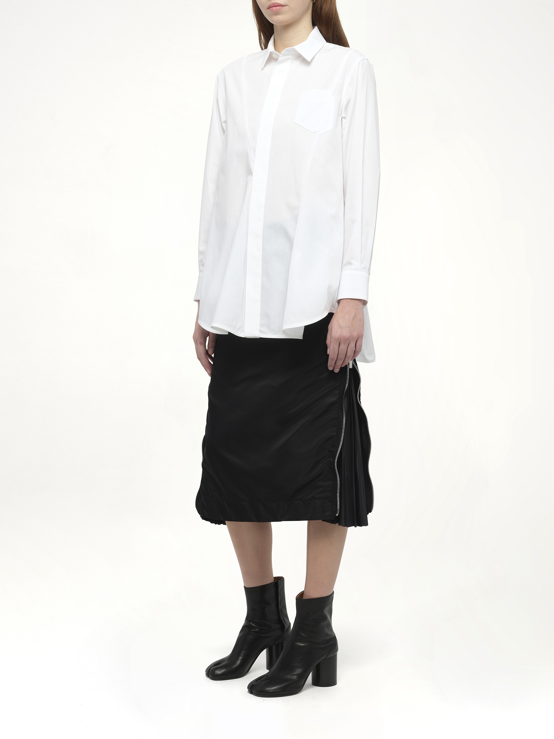 Poplin Shirt in Off White - 4