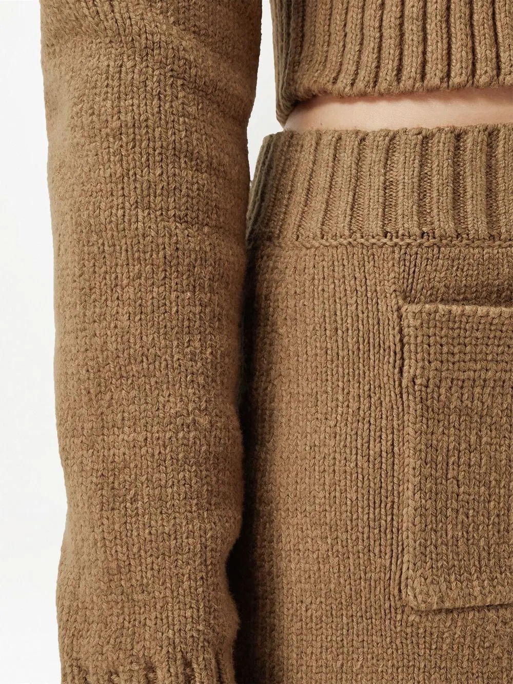 logo-embroidered knitted miniskirt - 5