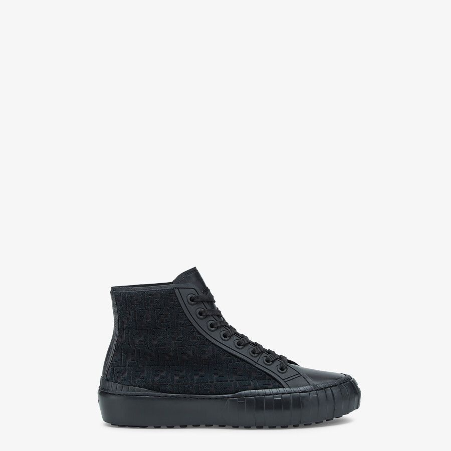 Black fabric high-tops - 1