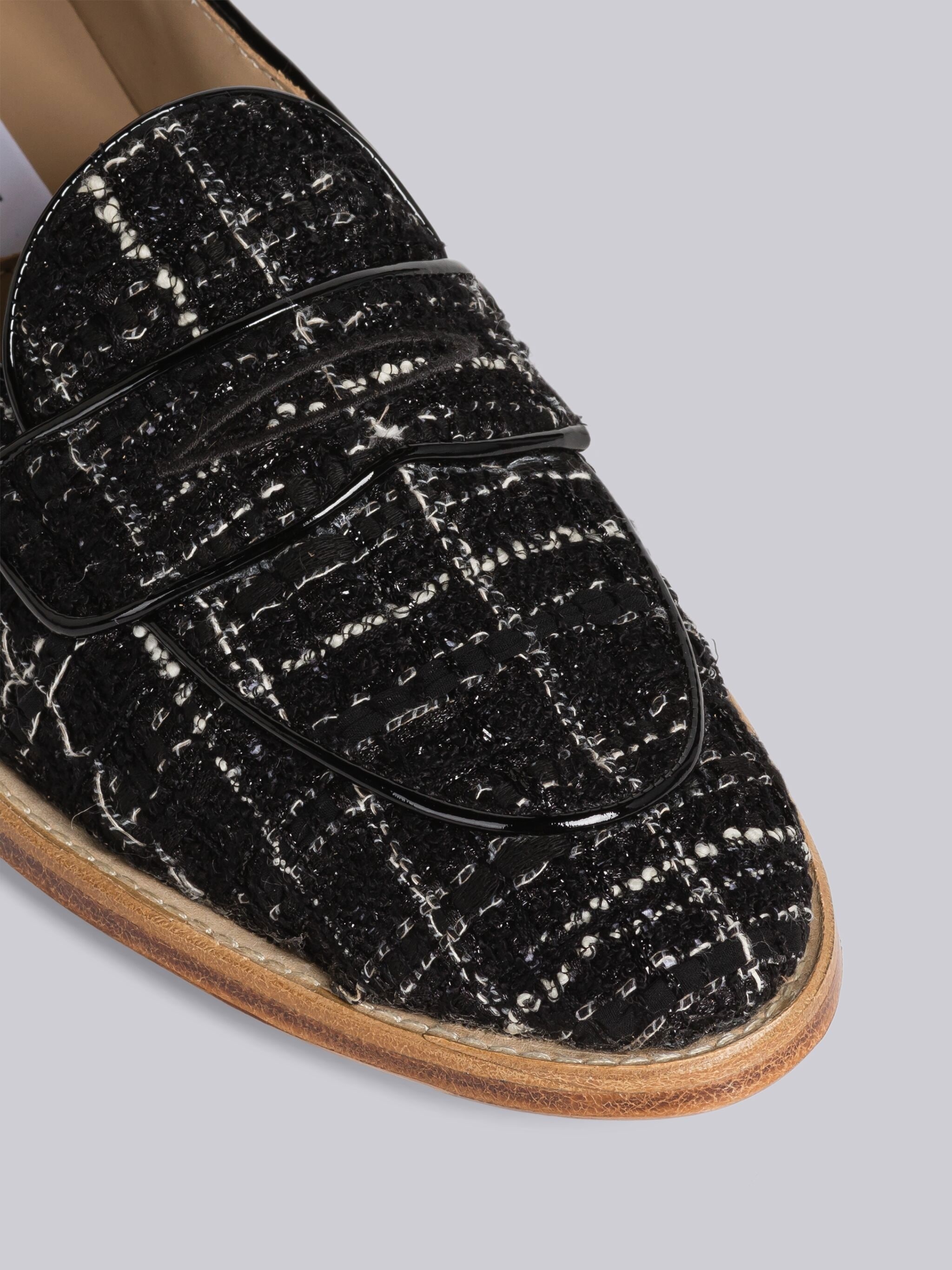 Plaid Ribbon Tweed Varsity Penny Loafer - 2