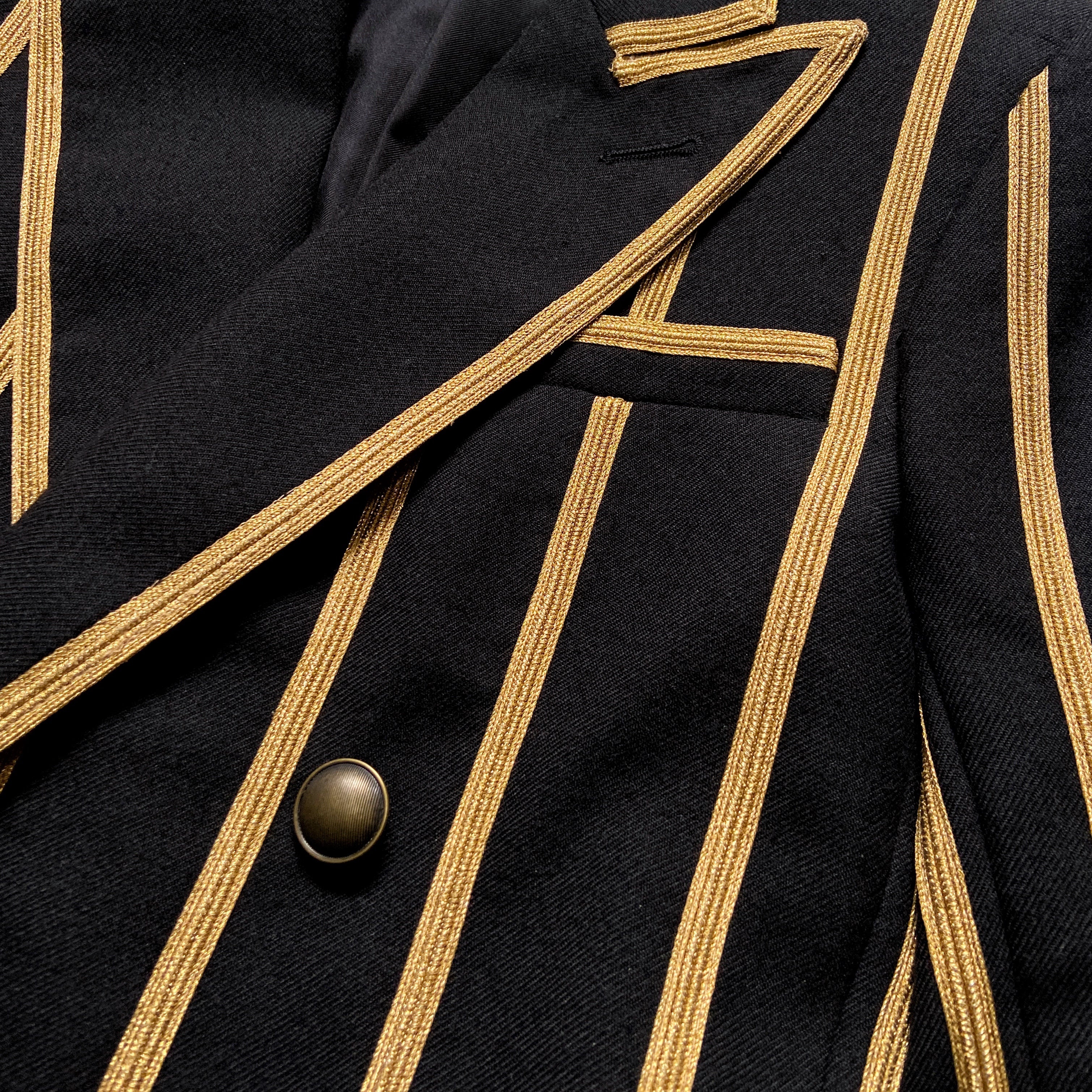 Saint Laurent Spring 2019 Metalica Gold Striped Double-Breasted Blazer 36 - 11