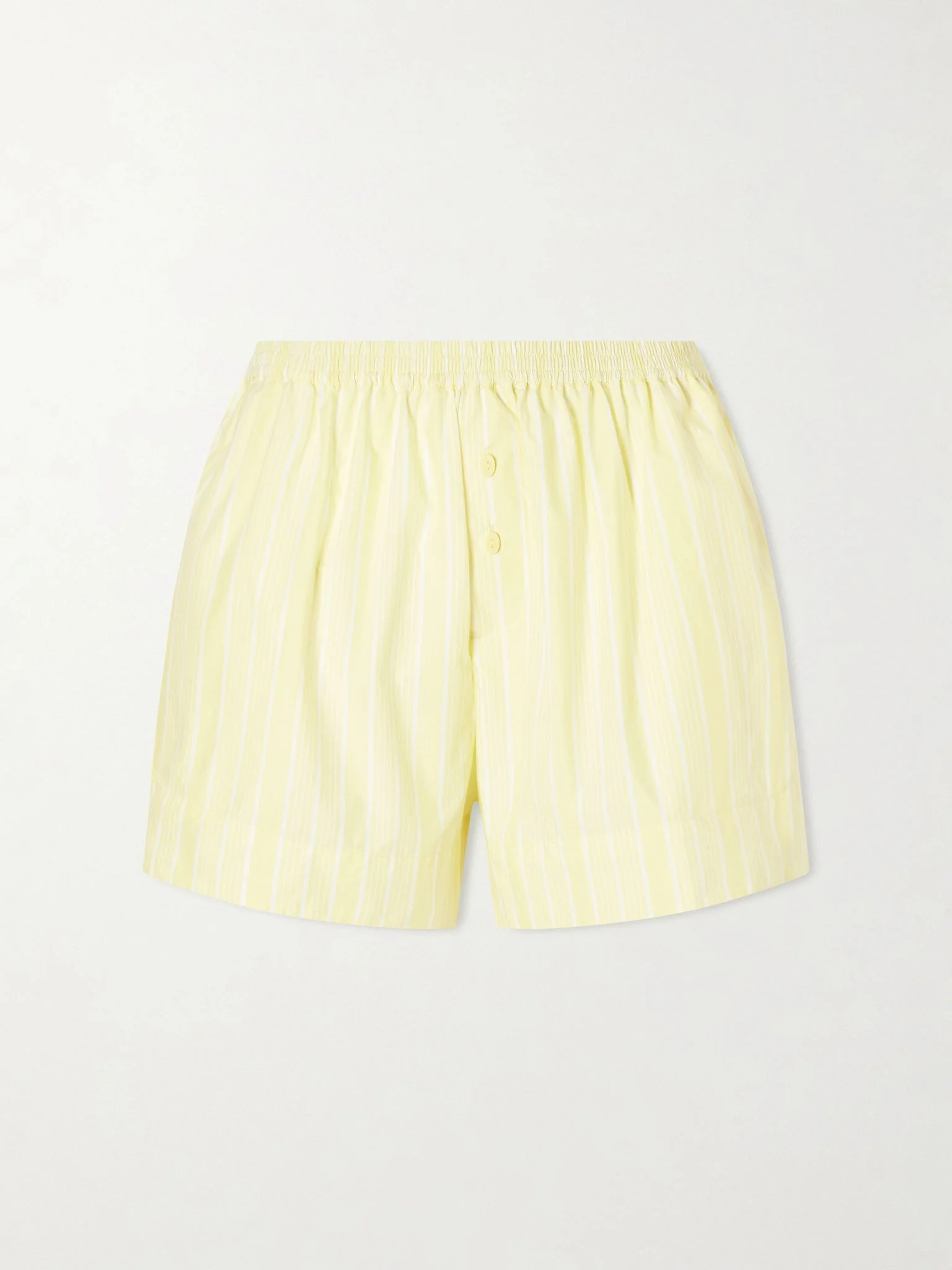 Lonia striped cotton shorts Yellow - 1