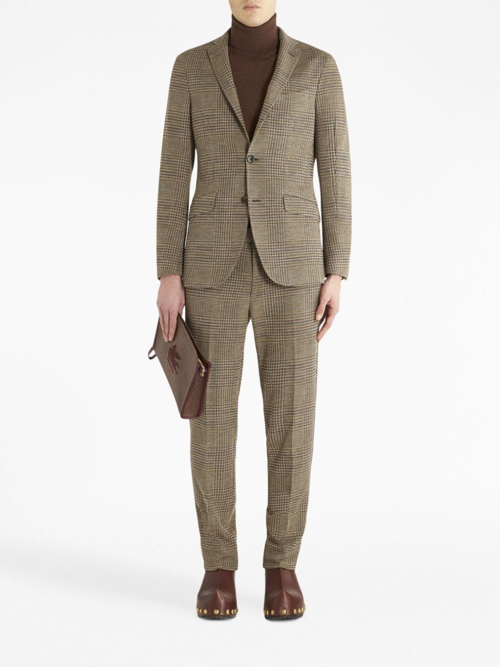 plaid-check pattern blazer - 2