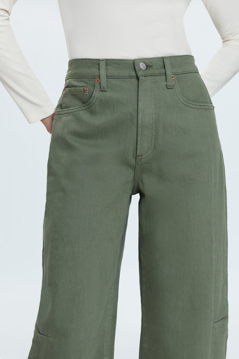 ELI HIGH RISE BARREL JEAN - CALVARY OLIVE 3