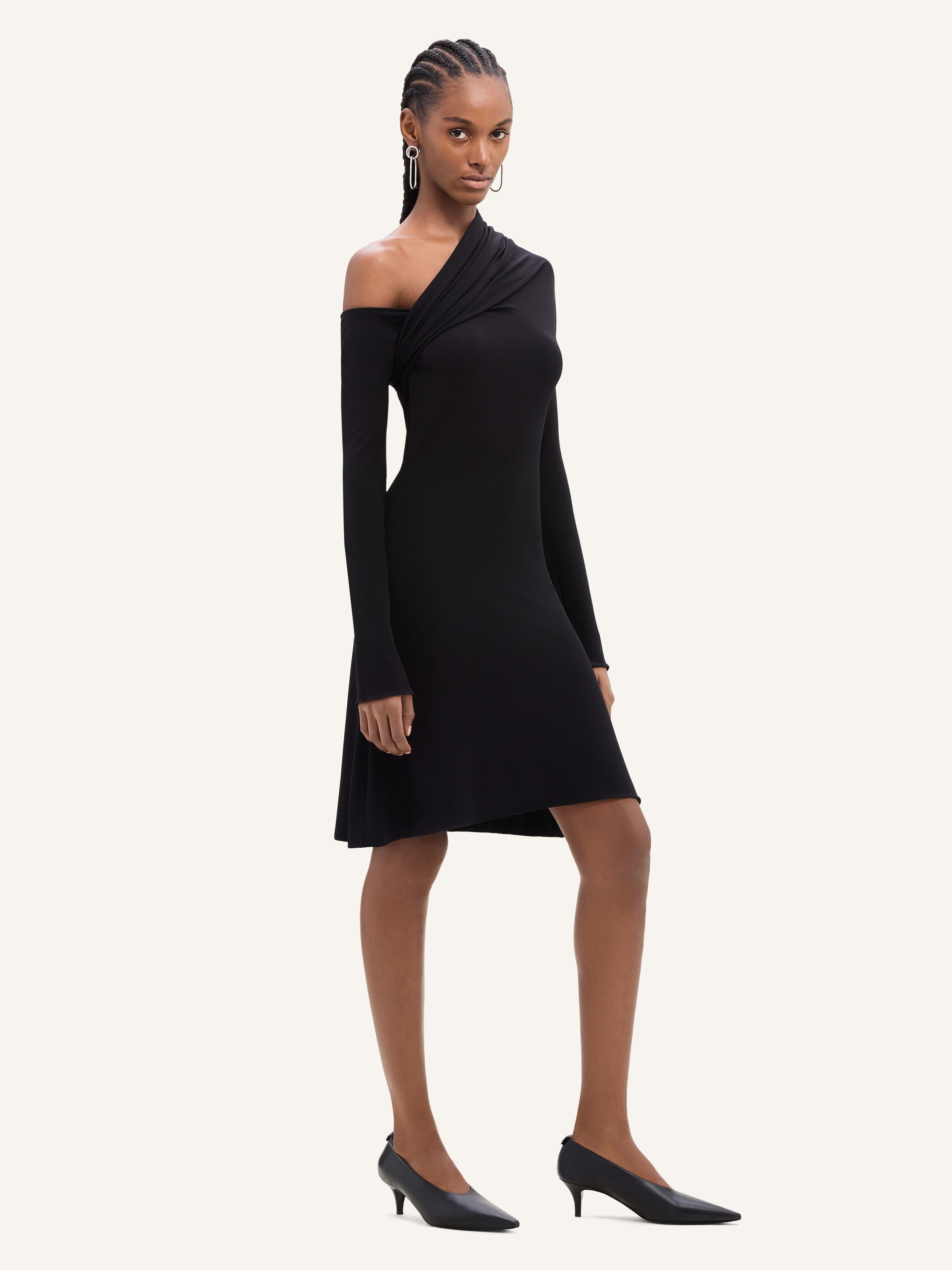 TWIST CREPE MINI DRESS - 3