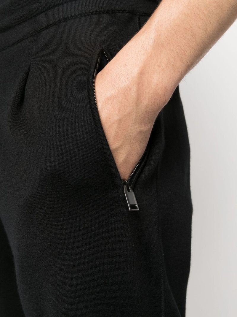 drawstring-waist straight-leg trousers 5