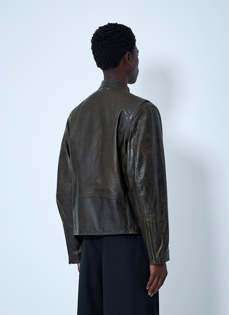Leather Zip Jacket 4