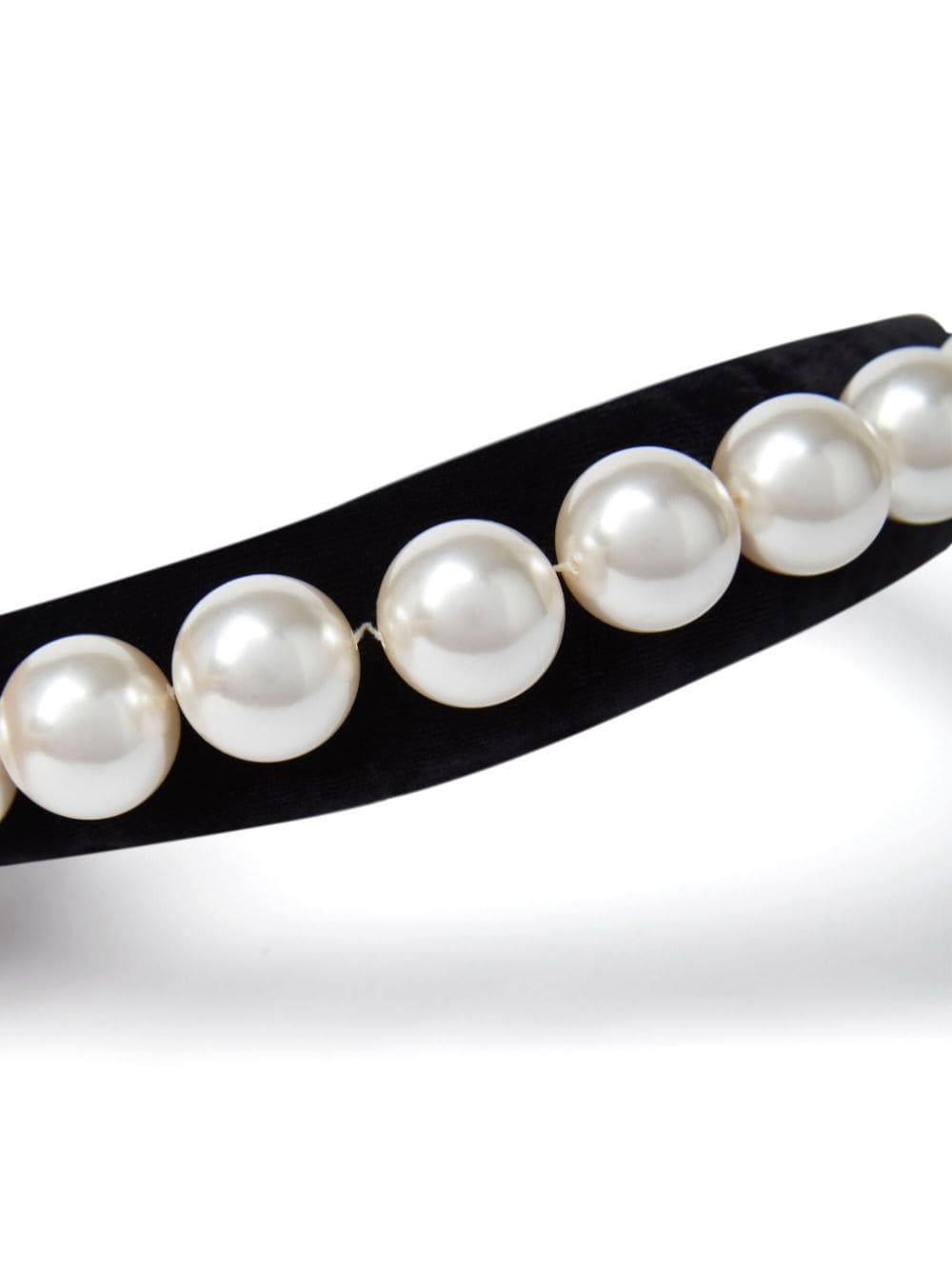 pearl velvet headband - 2